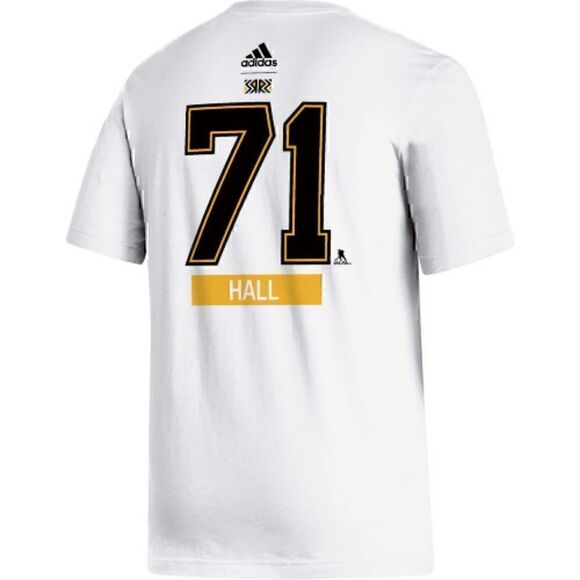 Boston Bruins Shirt Adidas Retro Taylor Hall Player Name Number Tee Large L - Picture 1 of 6